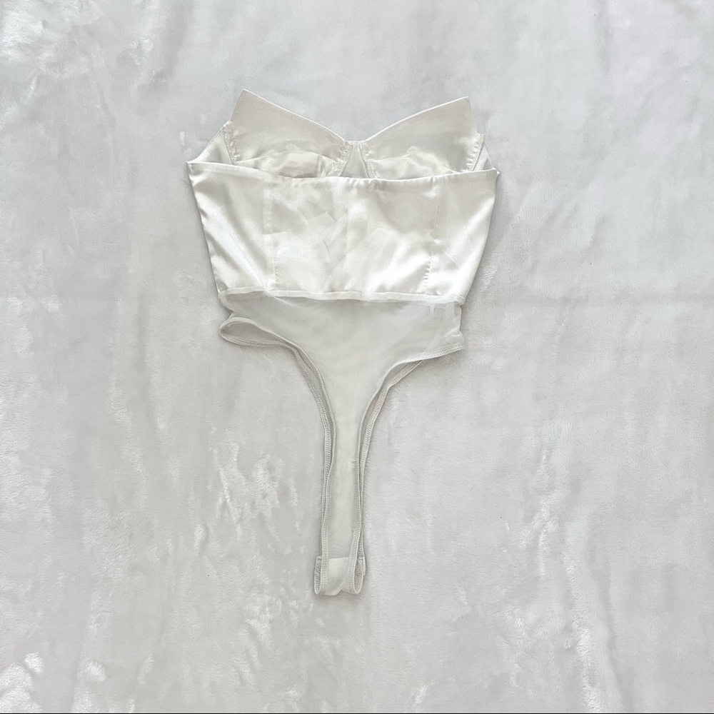 SHEIN | Satin Bustier Bodysuit - Picture 3 of 5